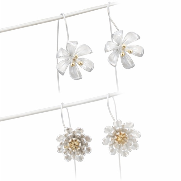 Handmade Jewelry - Handmade Wire Flower Earrings